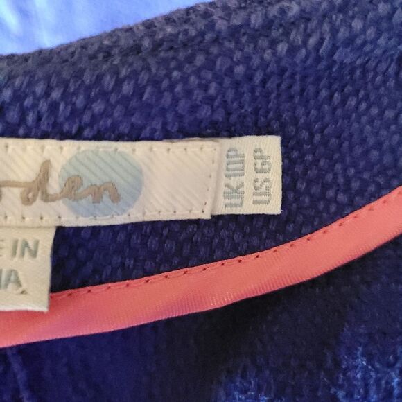 Boden Blue White Textured Pippa Tunic Dress Size 6P Style WH988 - Picture 8 of 14